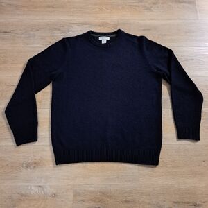 Aspen Navy Blue Lambswool Crewneck Classic Sweater Men's Size Large